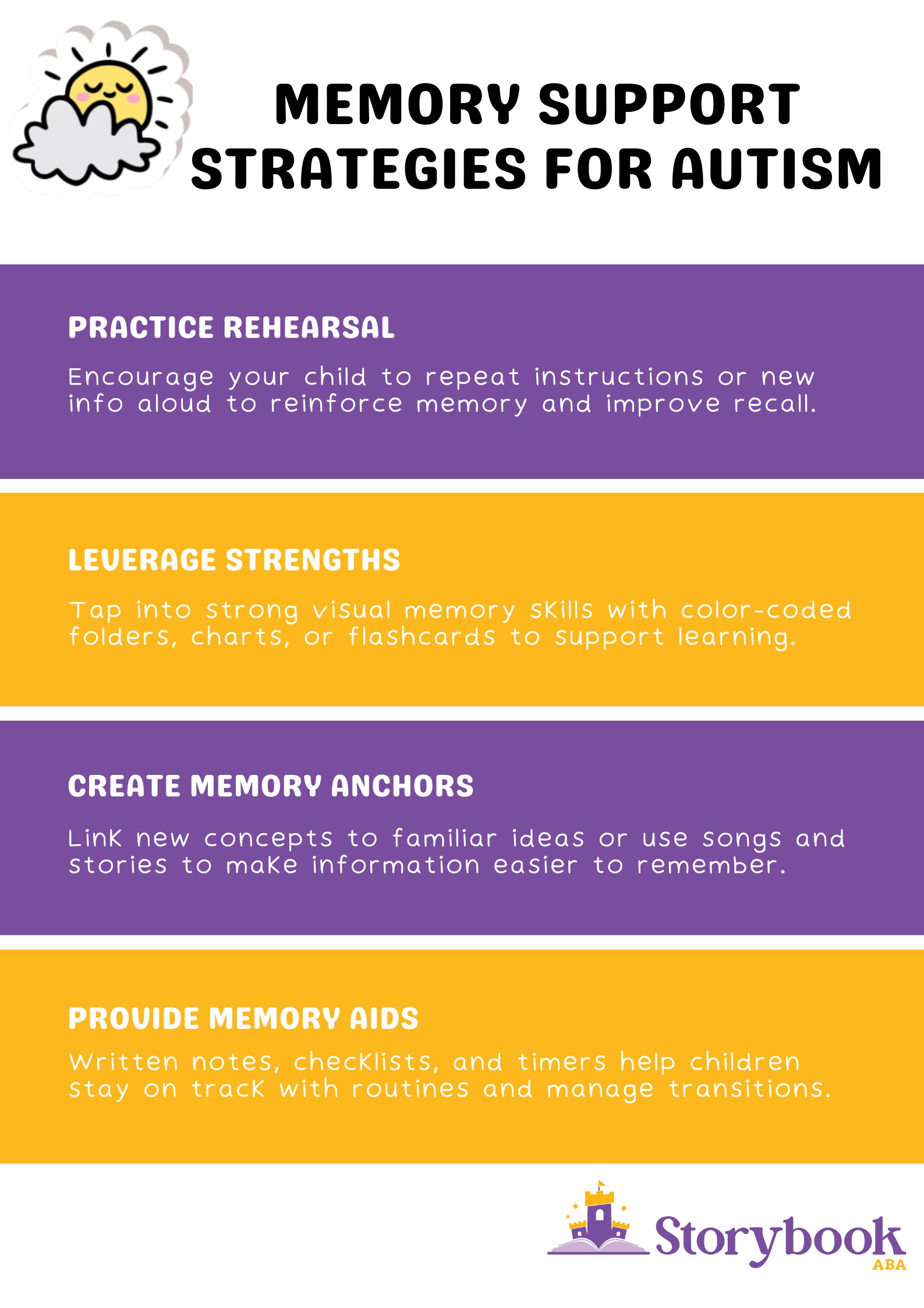 does autism affect memory